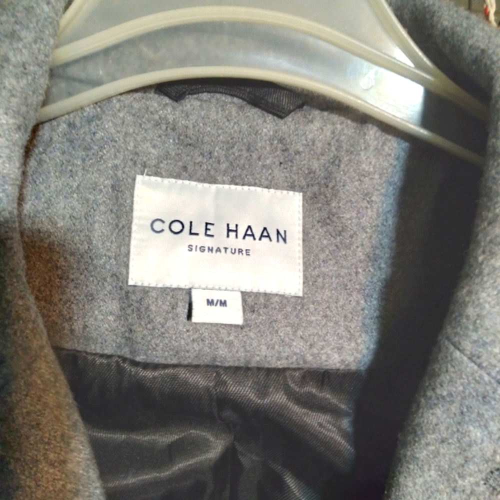 Cole Haan Wool Jacket Size M. Color Grey. Inside Black